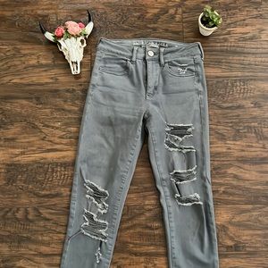 WOMENS SKINNY American Eagle denim jeans 🦅 size 3/4